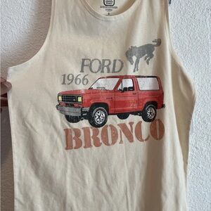 Hybrid Apparel adult Tank Top - Cream with Red and Black Graphic